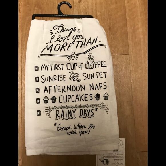 Primitives by Kathy Love You More Than Cotton Kitchen Towel - Picture 4 of 5